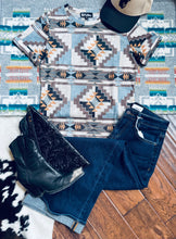 Load image into Gallery viewer, Aztec western top