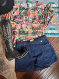 Cowgirl collage tee