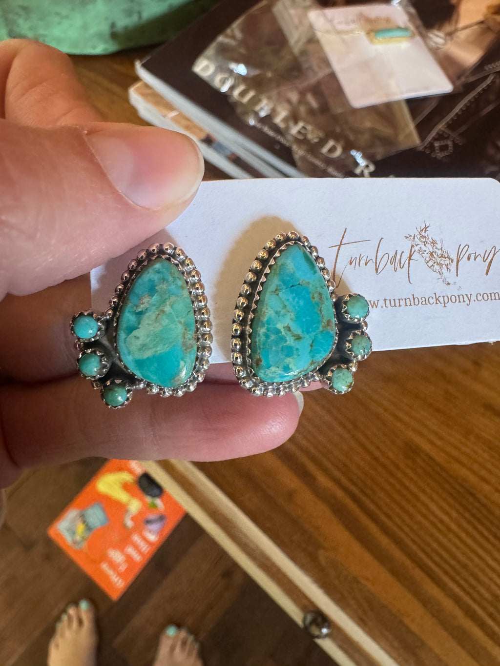 Stamped turquoise jewelry 