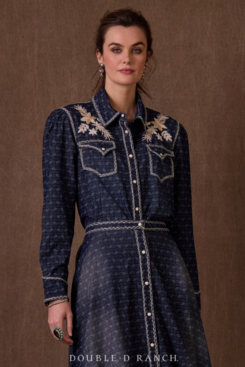 Double d ranch denim top