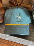 Cowboy riding a fish hat 