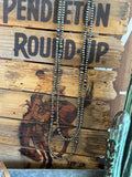 Long faux Navajo pearl necklace 