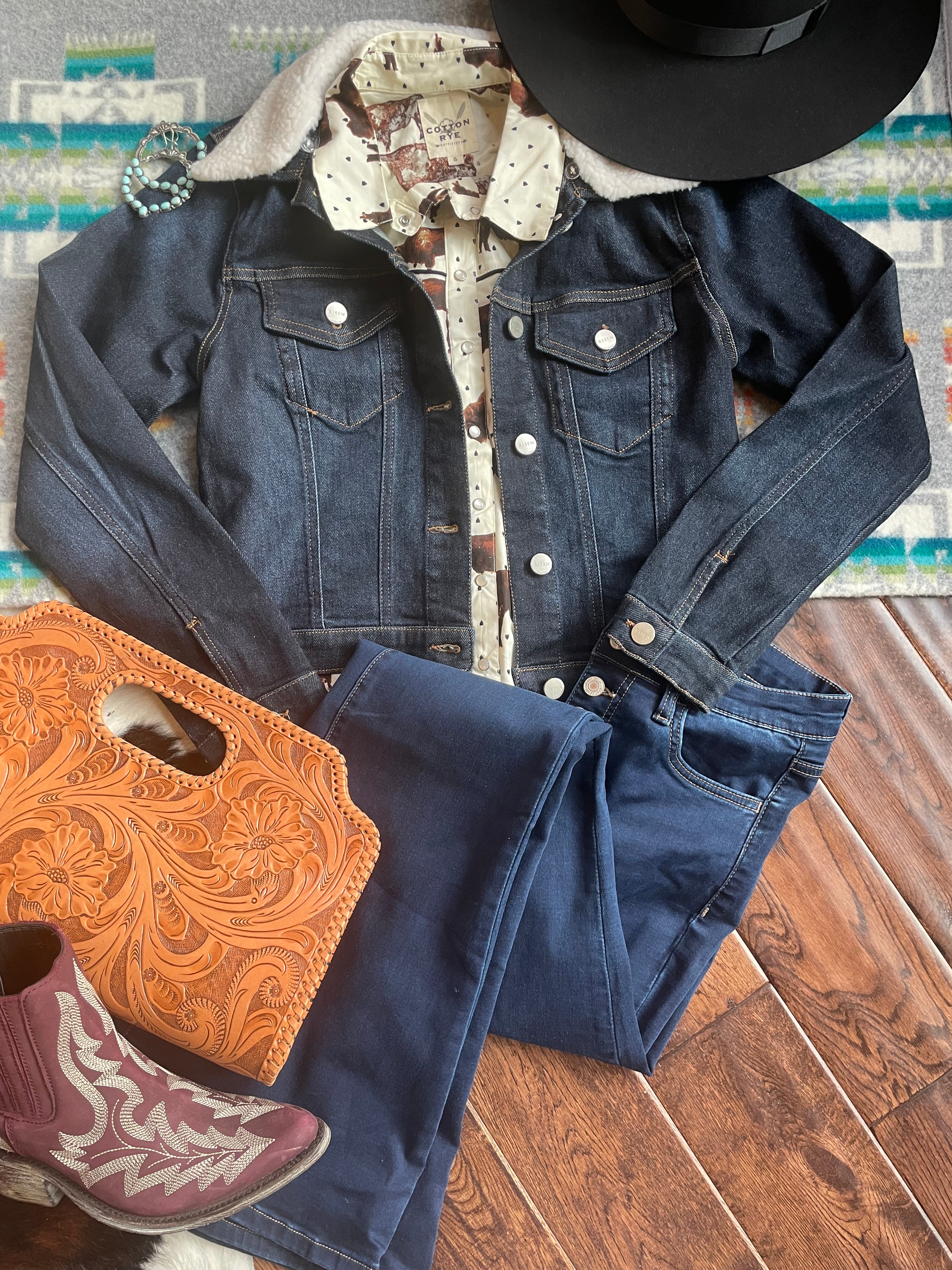 Women’s Sherpa denim jacket