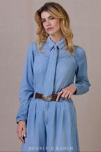 Load image into Gallery viewer, Double d ranch denim top
