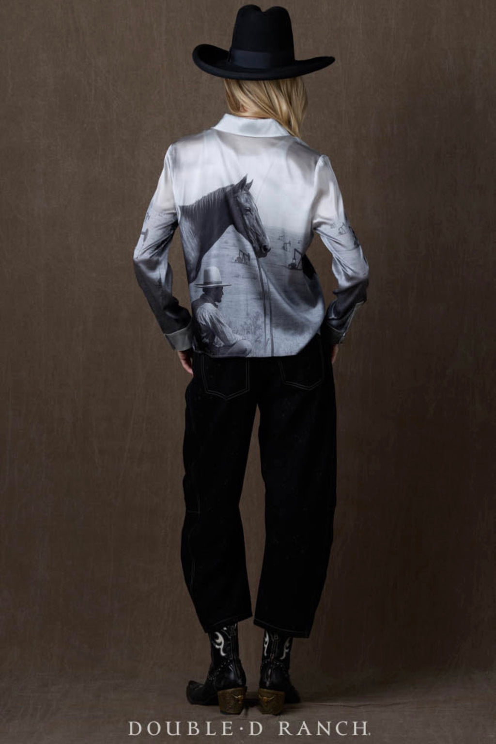 Double d ranch silk blouse