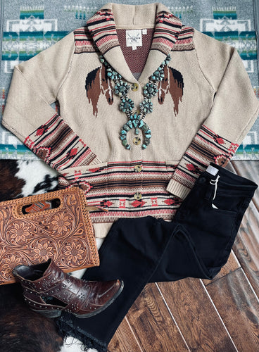 western vintage cardigan