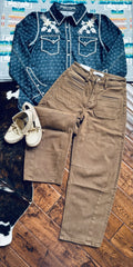 Trending barrel jeans