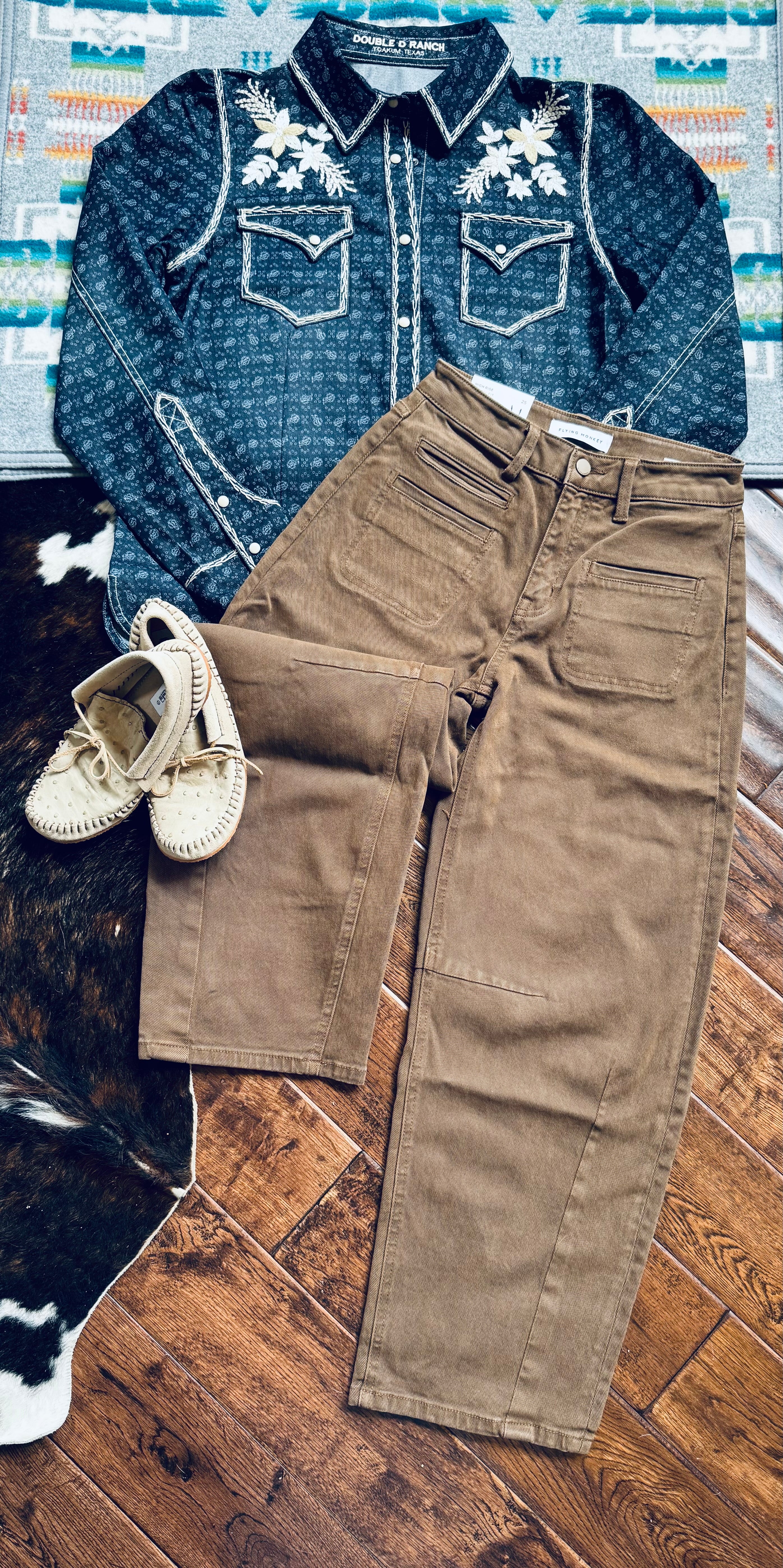 Trending barrel jeans