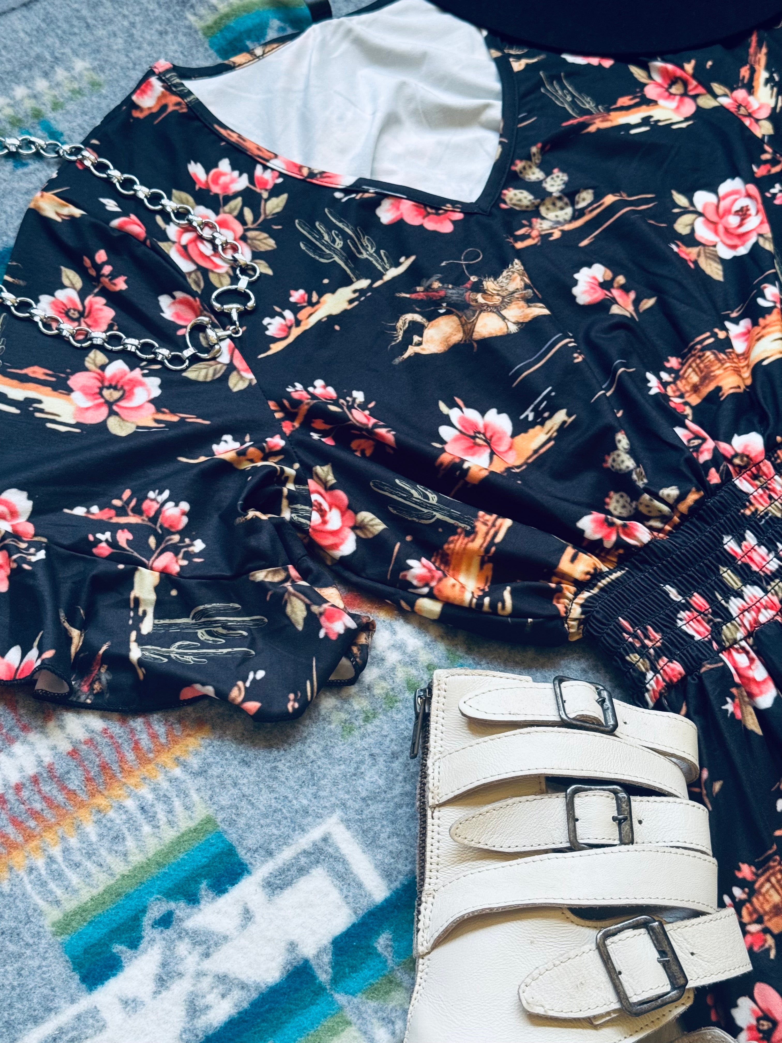 Women’s western print dress