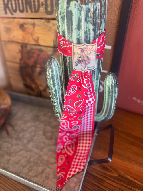 Red bandana twilly 
