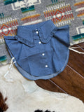 Denim ruffle collar/dickie for under sweatshirts 
