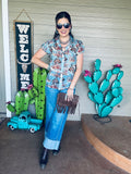 Howdy Hanny flutter sleeve top