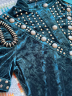 Velvet and silver top