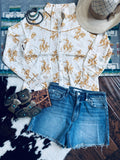 Long sleeve women’s western pearl snap