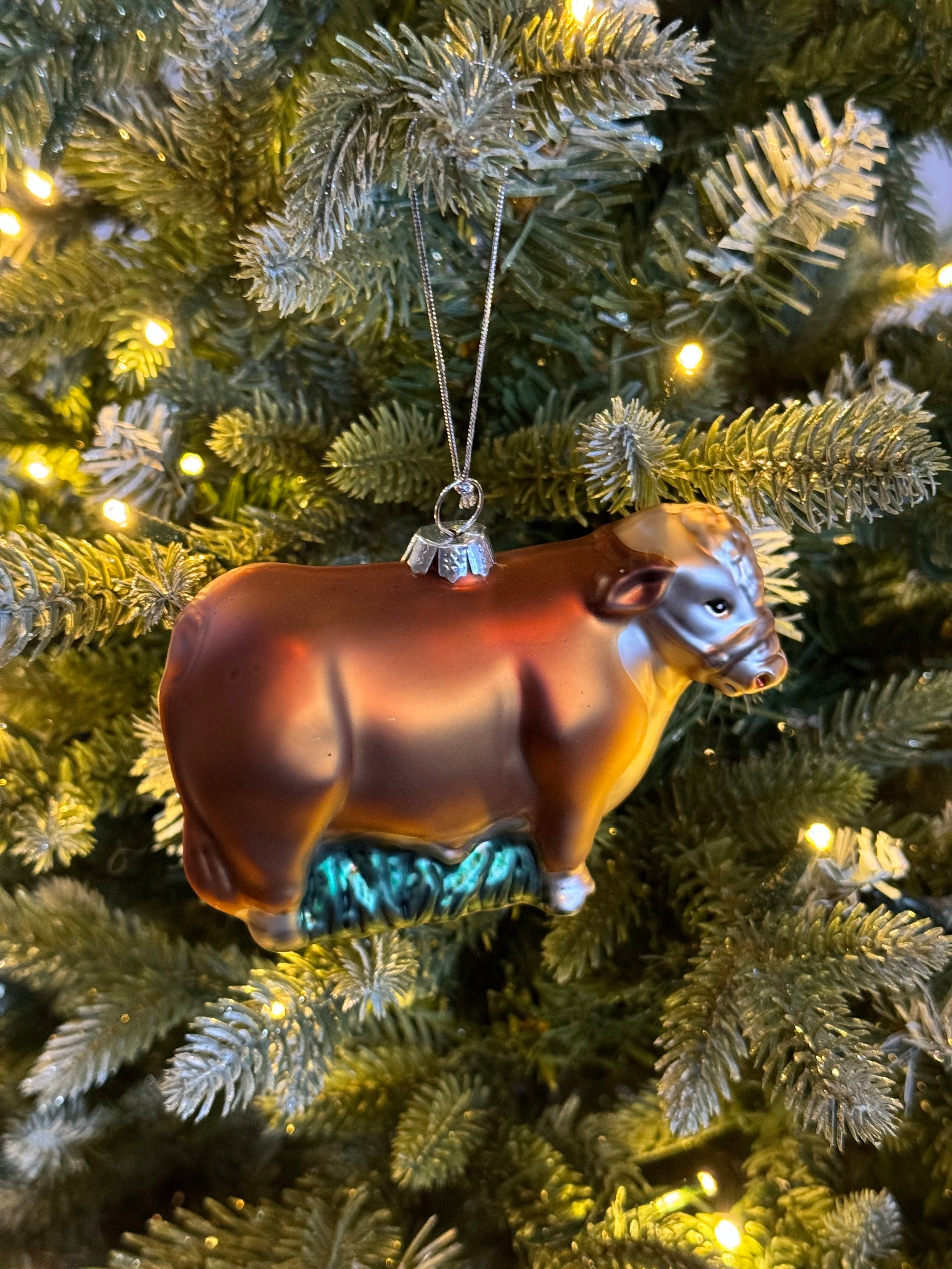 Hereford Christmas ornament