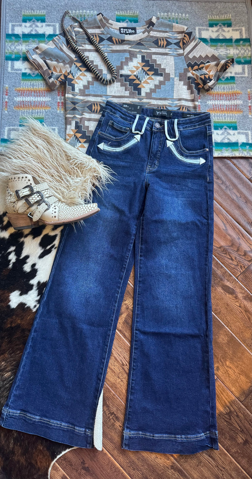 Smiley pocket jeans