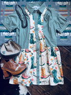 Turquoise haven boot dress