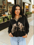 Western zip up sweater