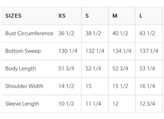 Measurements on double d dress 