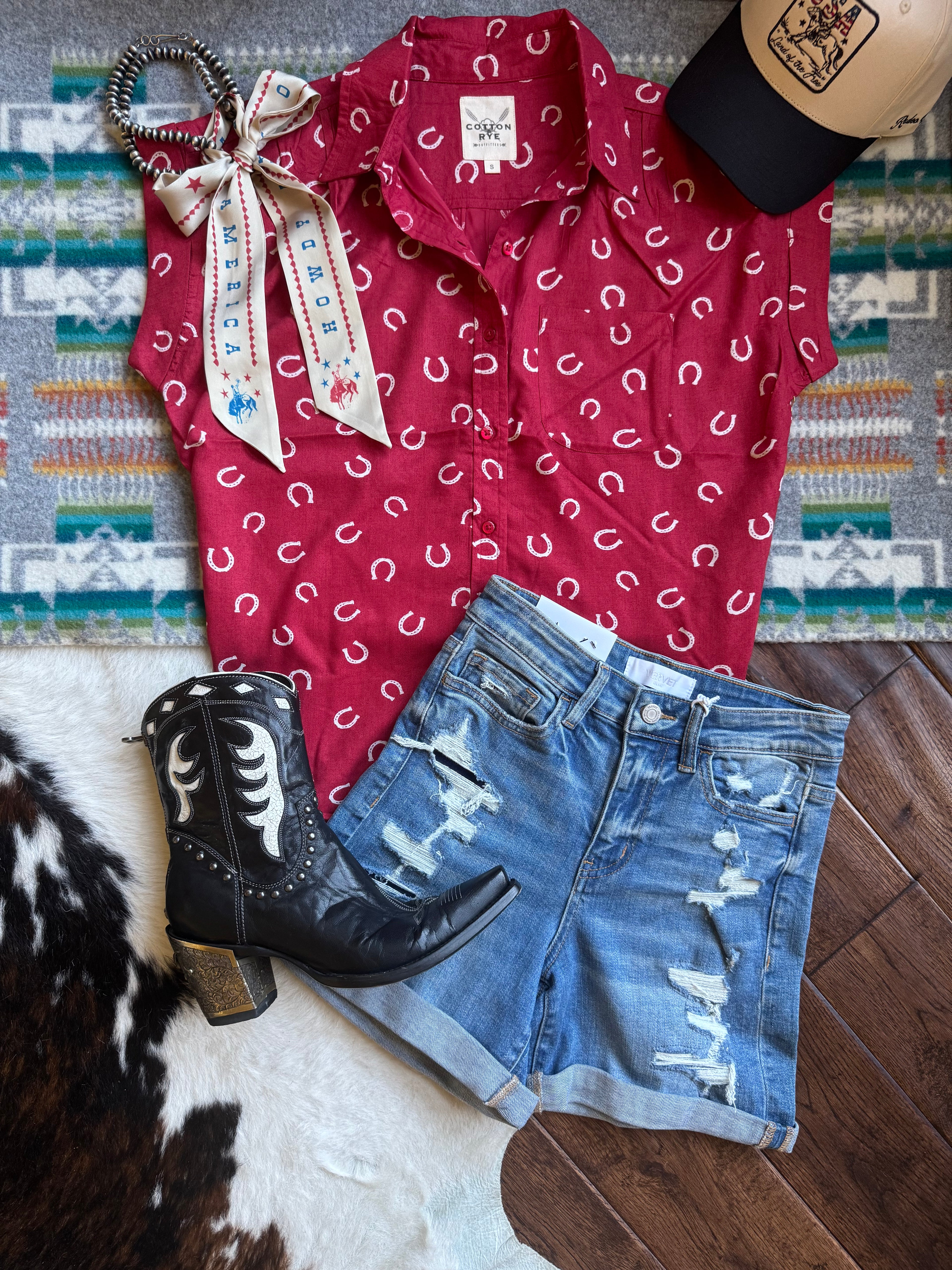 Cotton & rye short sleeve top 