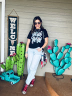 Western graphic tee style 