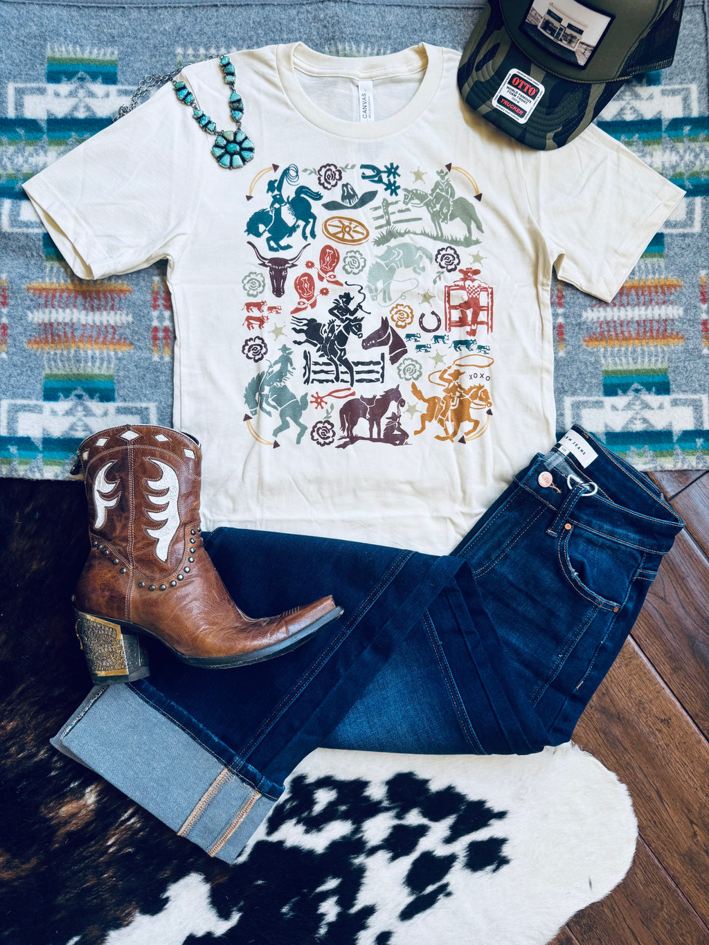 Cowboy cool western collage