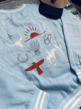 Load image into Gallery viewer, Rodeo fashion varsity style sweatshirt 
