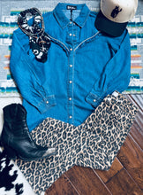 Load image into Gallery viewer, Ruffle denim top
