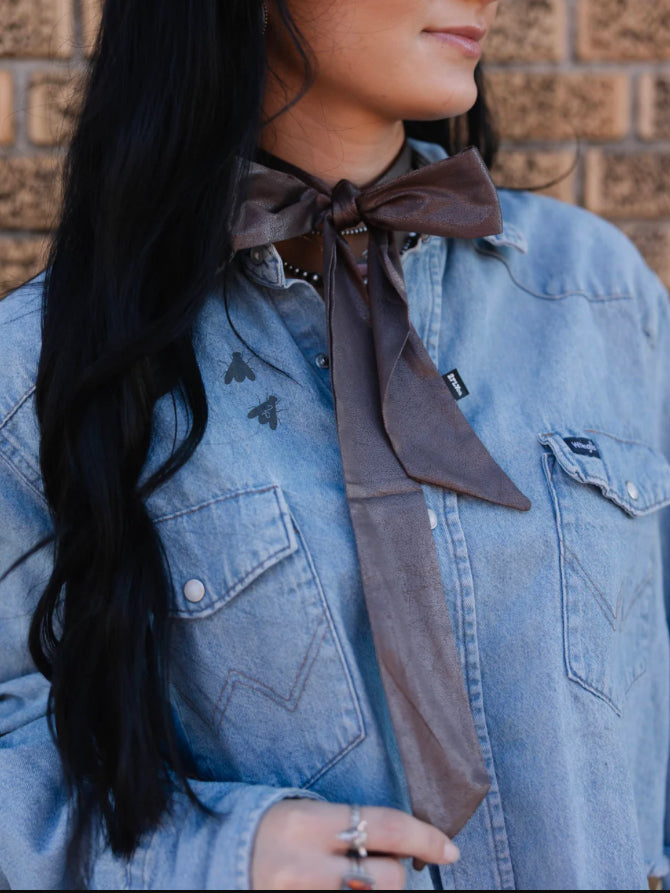 Chocolate Twilly bow tie 