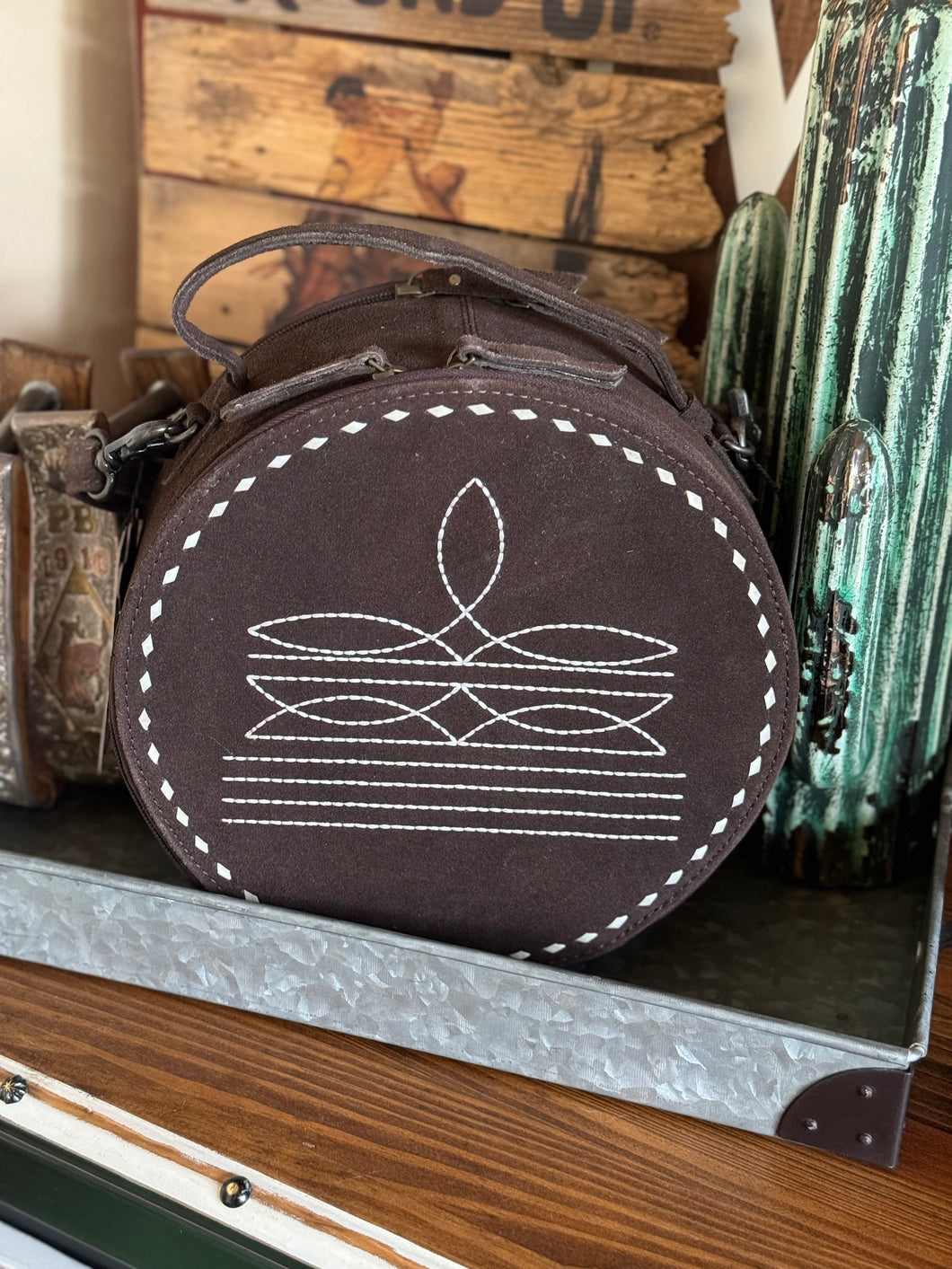 Leather Bootstitch bag