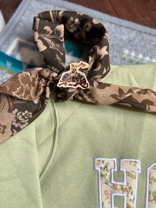 Leather pin
