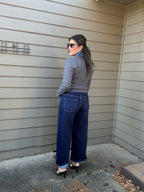Wide leg denim jeans 