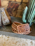 western tooled belt