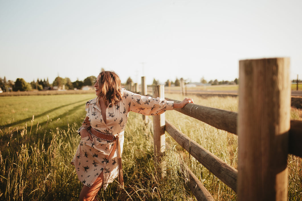 western horse print dress