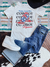 Load image into Gallery viewer, make america cowboy again tee
