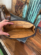 Western leather clutch 