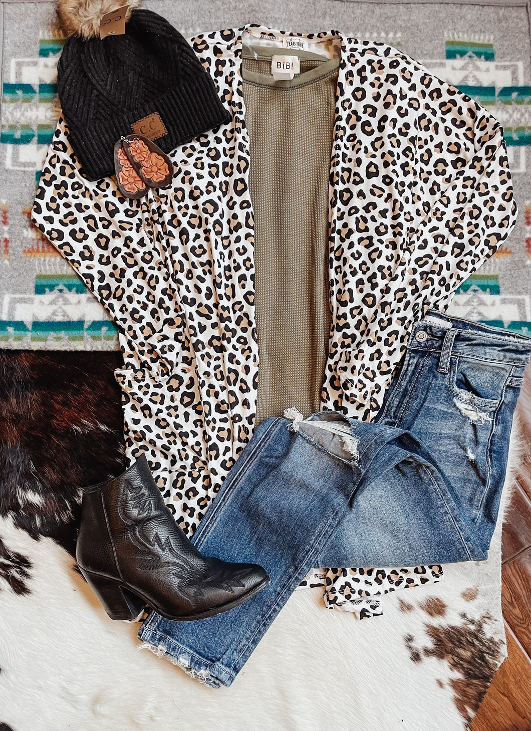 leopard lightweight cardigan 
