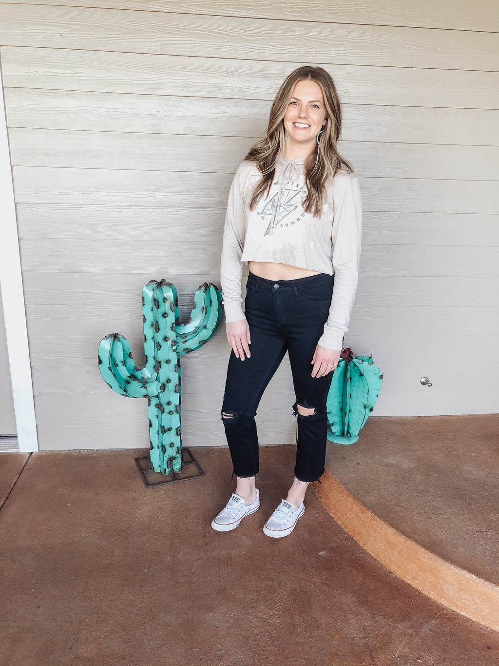 on a long desert highway