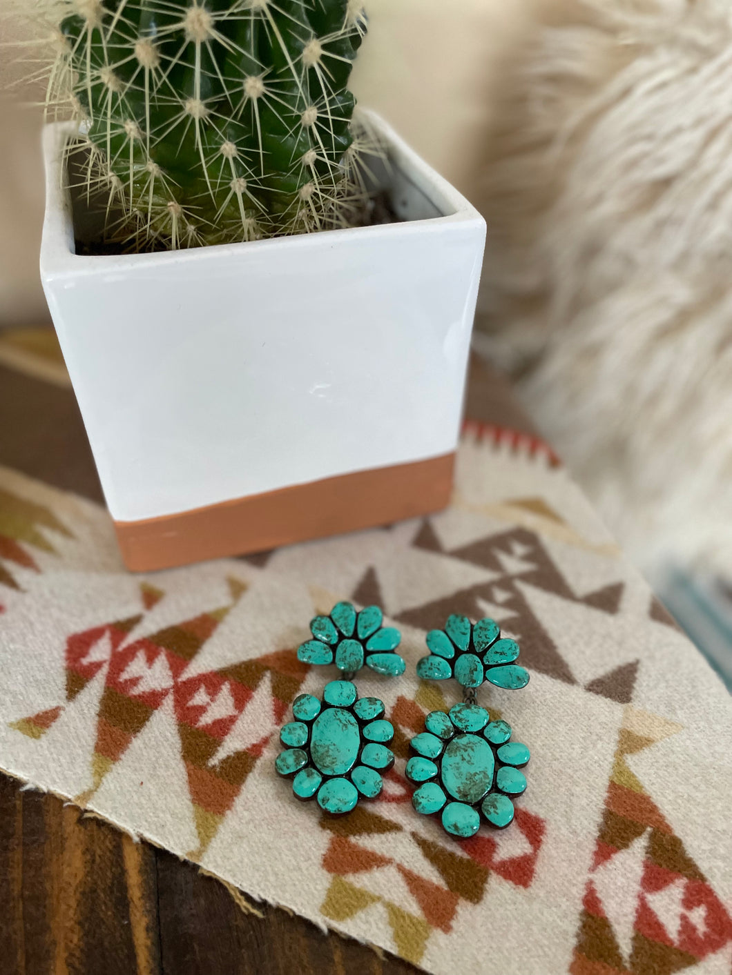 clay turquoise cluster