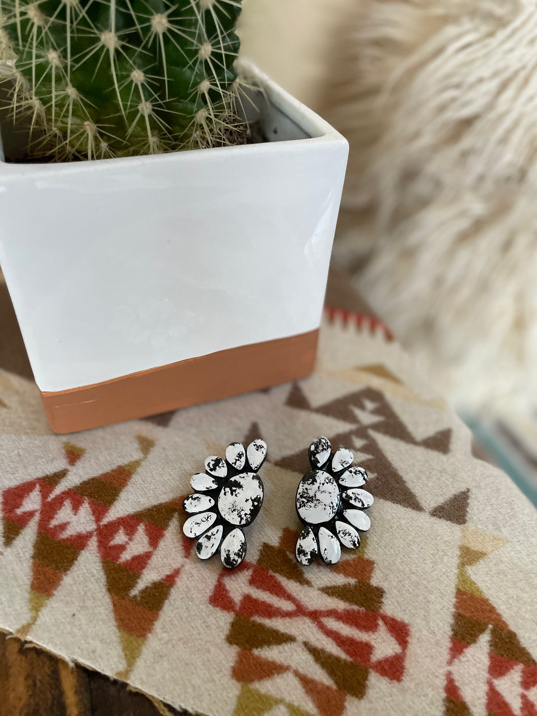white turquoise cluster